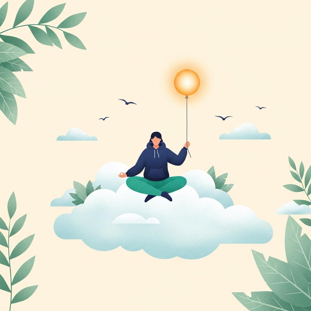 Peaceful journey illustration